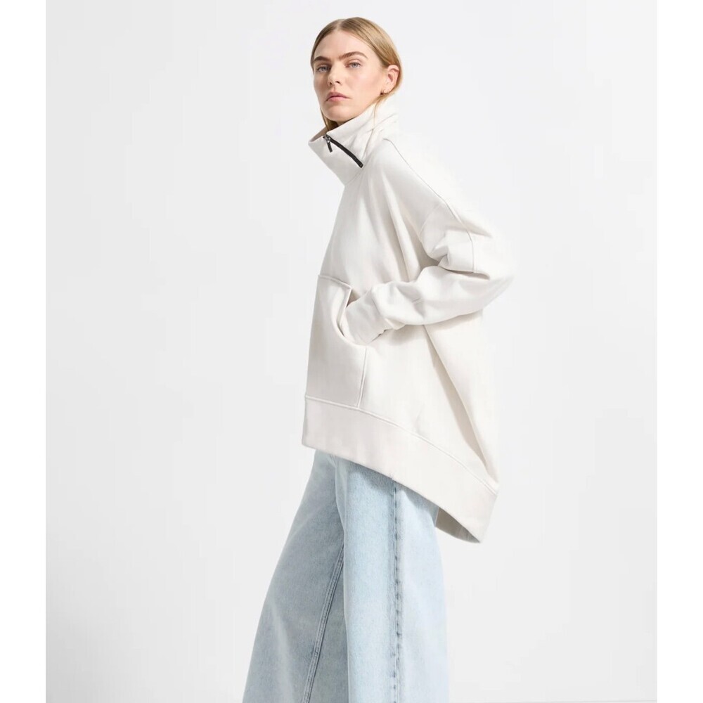 Marcella Boerum Sweatshirt in Cream Size Medium Midweight European French Terry